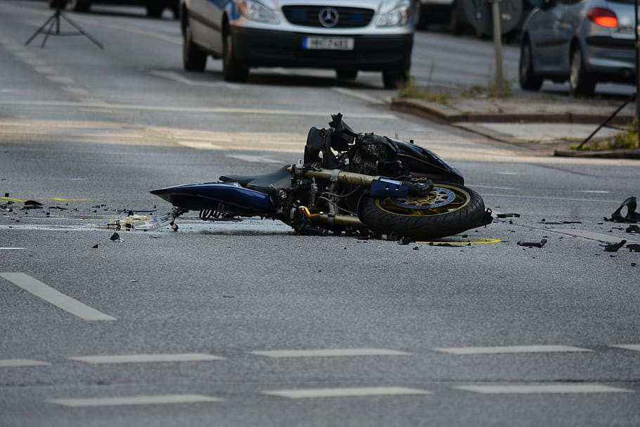 Motorcycle accident road traffic