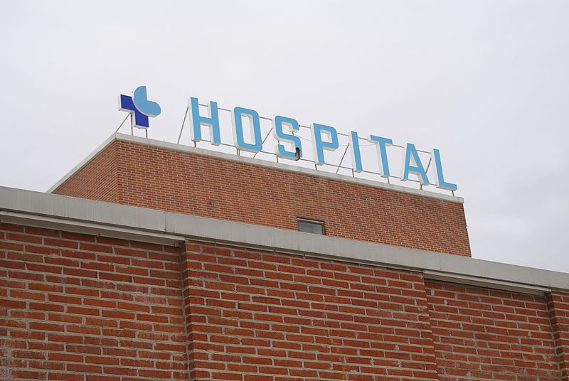 Letrero del Hospital de Medina del Campo